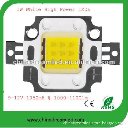 10W cool white high power LED with Epistar 35mil chip